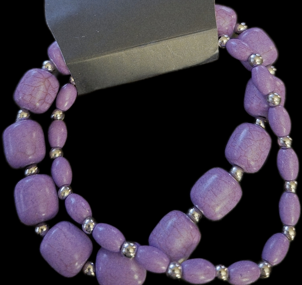 Paparazzi Purple Beaded Bracelet Set-NWT